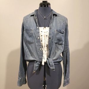 American Eagle Denim Button Up Shirt